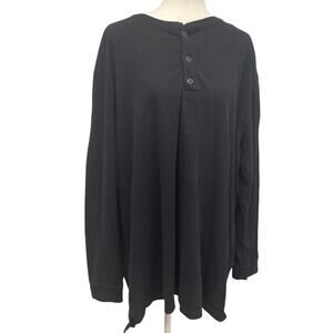 The Foundry Mens 2XLT 100% Cotton Long Sleeve Crew Neck Henley Shirt